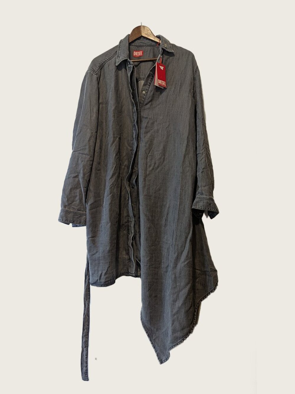 DIESEL - D-Triss asymmetrical denim dress - Sz S (runs large)